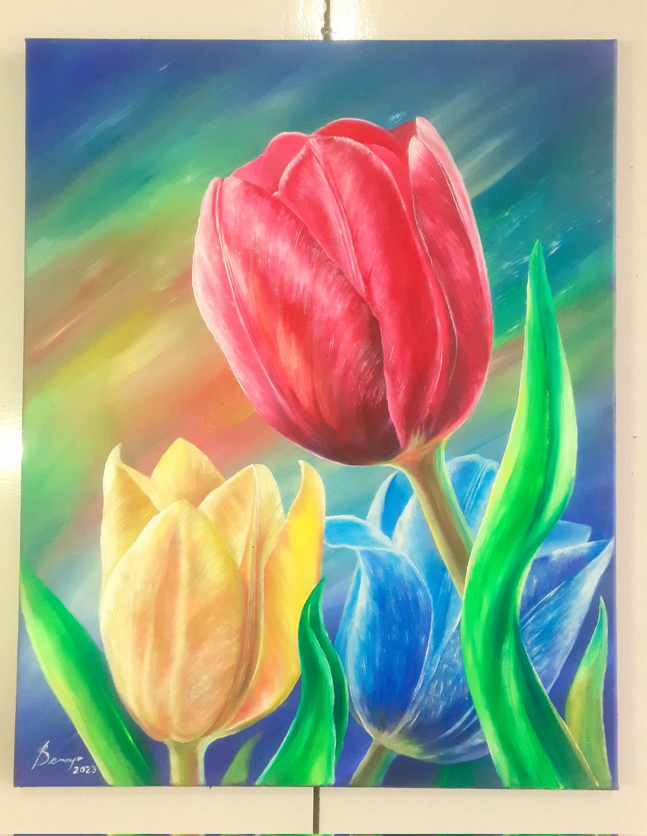 Nickberayo's tweet photo. Tulips 
Oil on canvas
40cm x 50cm
(Available for sale, please send a message if interested)
#Art #Painting #Tulip #Nature #Artwork https://t.co/1ueUht8CBo