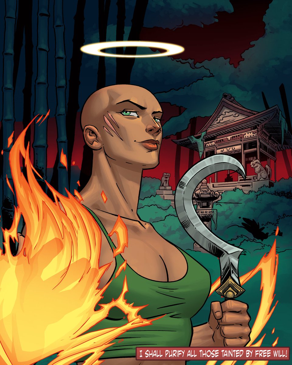 Amidst the whispering lanterns of a Japanese Shrine, <a href="/HV_Origins/">Mark McKenna's Heroes & Villains (NFT, P2E)</a> #73 emerges. With a sickle reflecting the moon's curve and flames dancing at her whim, she's the celestial storm that even legends fear.
#hero #villain #nft #p2e #staking #sol