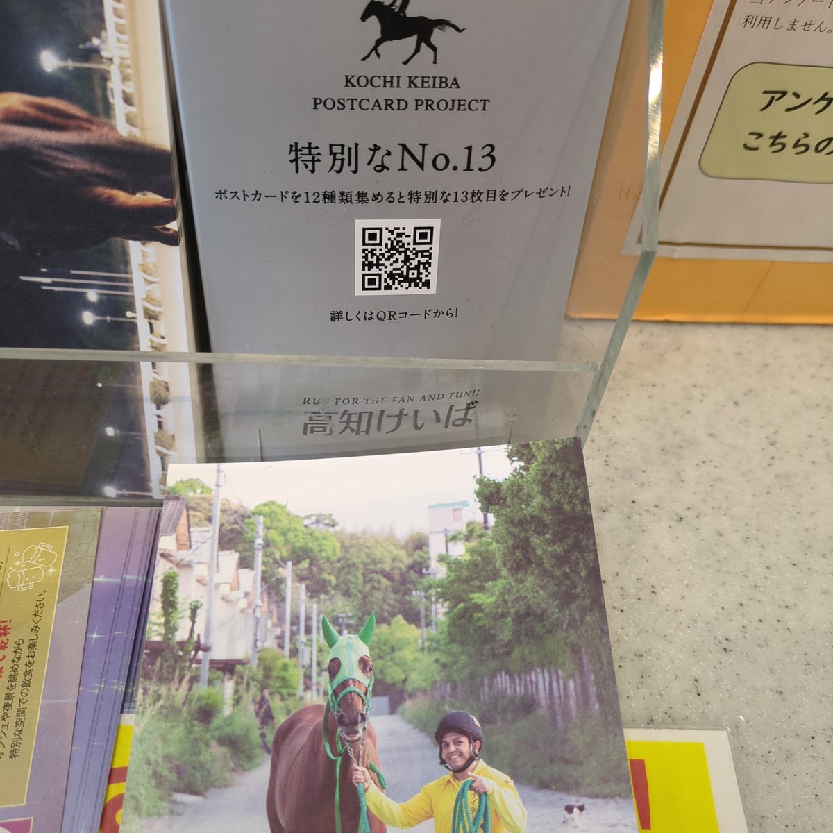 fuchutaro11's tweet photo. 高知競馬ポストカードを愛媛県でゲット。＠佐多岬きらら館 https://t.co/sMHhZJl52E