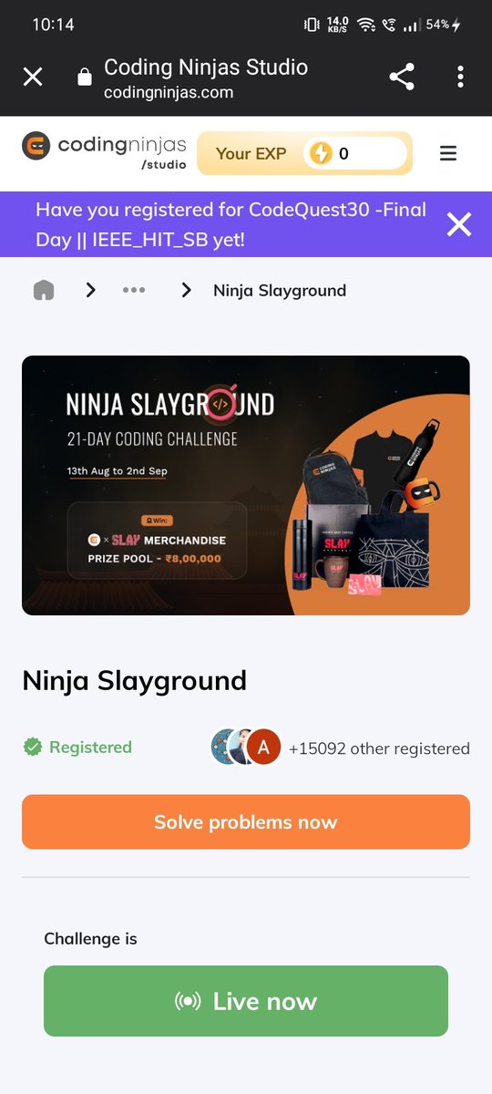 theappspec's tweet photo. Exited for staring Day 1 🤩
#NinjaSlayground,    #CodingNinjasStudio  @CodingNinjasOff @drinkslaycoffee https://t.co/kphFDQkhAR