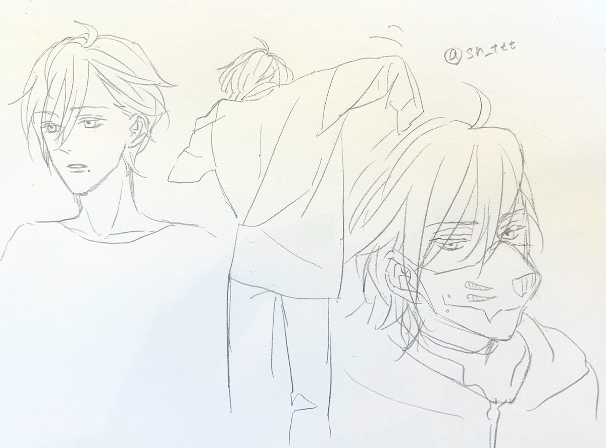 @amayoi_kkk 夏希くん練習。大人しいイケメン難しい、そしてマスクが最高…… 