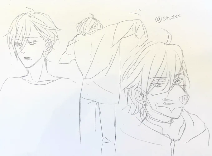@amayoi_kkk 夏希くん練習。大人しいイケメン難しい、そしてマスクが最高…… 