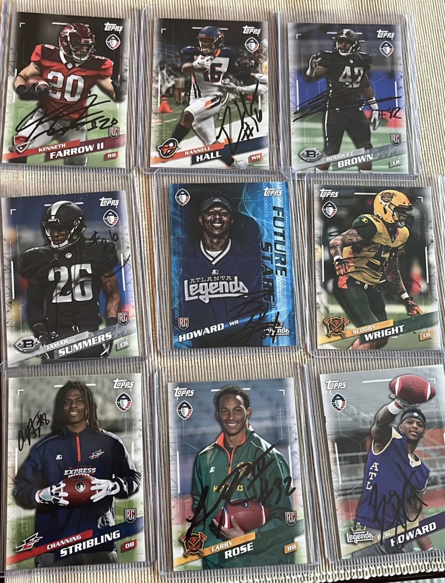 Alliance of American Football Topps Complete Set (@aaf_topps_set) on Twitter photo AAF sets cards recent pickups
43/175 AAF Complete Set
Kenneth Farrow
Rannell Hall
<a href="/jsum/">Jamar Summers</a>
<a href="/C_Strib8/">Channing Stribling</a>
<a href="/LarryRoseIII/">Larry Rose III</a>
Scooby Wright
Bug Howard
<a href="/nique2x/">beniquez brown</a> AAF sets cards recent pickups
43/175 AAF Complete Set
Kenneth Farrow
Rannell Hall
<a href="/jsum/">Jamar Summers</a>
<a href="/C_Strib8/">Channing Stribling</a>
<a href="/LarryRoseIII/">Larry Rose III</a>
Scooby Wright
Bug Howard
<a href="/nique2x/">beniquez brown</a>
