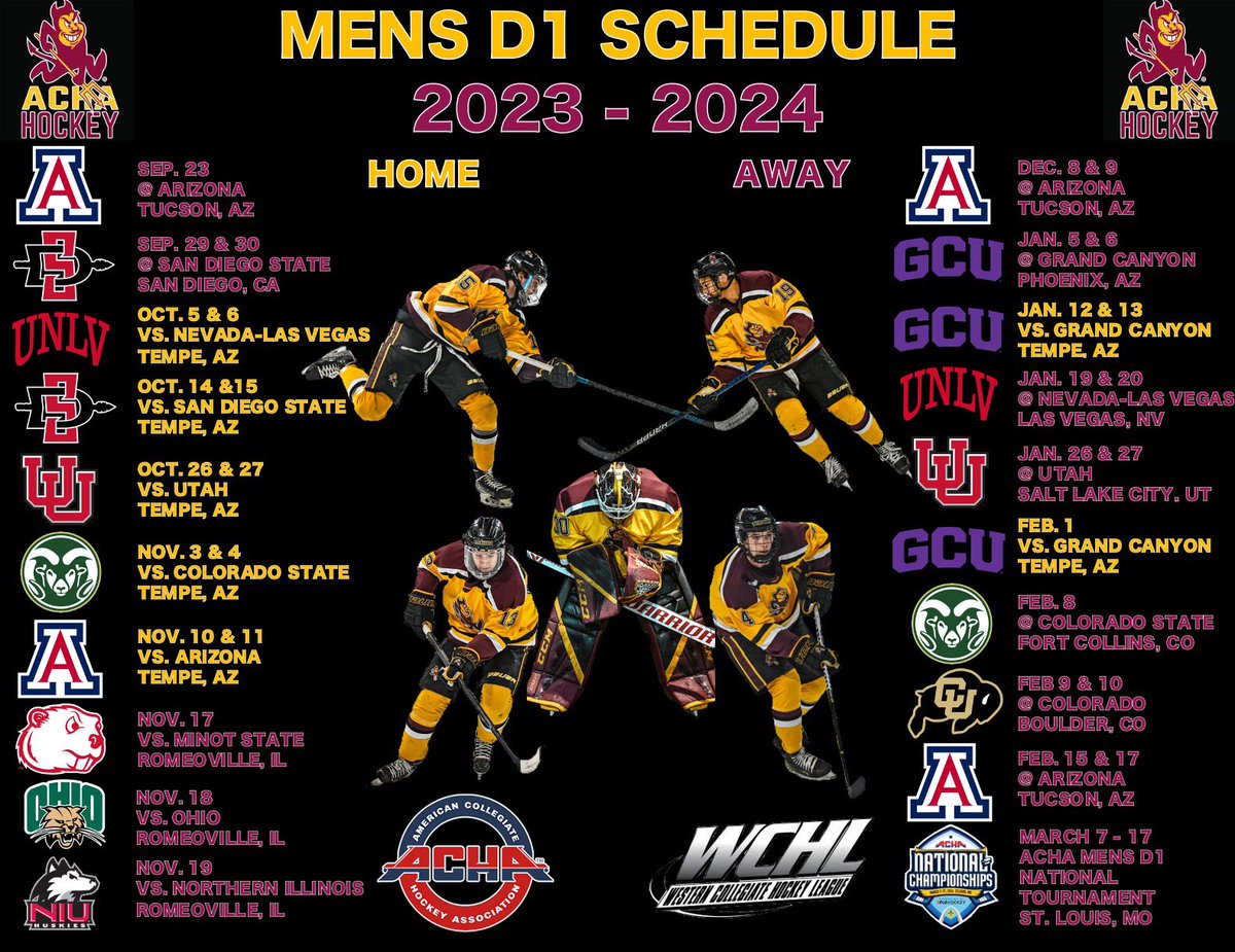 Mark your calendars now 🗓️! Here is our official schedule for the 2023-2024 season. #GoDevils😈