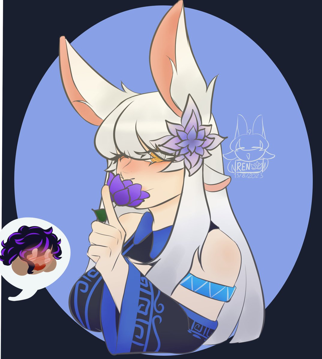 Necro_Nomi's tweet photo. "Querida... Brilhante e perfumada como você~"

Fiz a Ren, parece alguém né?

//

"Darling.... Shiny and fragrant like you~"

I made Ren, it looks like someone, right?

#oc #originalcharacterart  #originalcharacter #Ocentro #DigitalArtist #digitaldrawing https://t.co/XoF89hTfx9