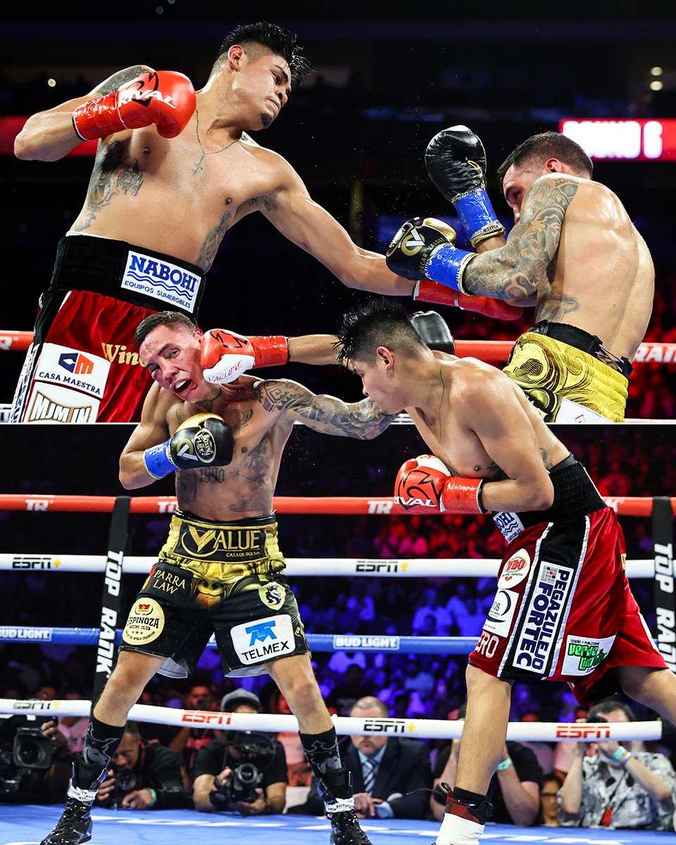 ESPNRingside's tweet photo. These two fighters promised a Mexican-style fight and they delivered 🇲🇽👊 #NavarreteValdez https://t.co/WI74vA2CZw