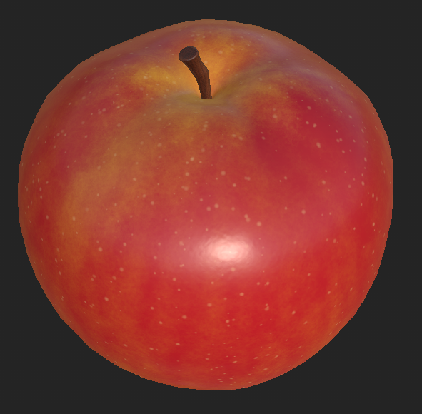 OkiOkiPanic's tweet photo. Hand-painted 3D model of apple made with Blender and Substance Painter. BlenderとSubstance Painterで3DCGのリンゴを作りました🍎✨
#b3d #gamedev #3DCG https://t.co/FU4sQGolZL
