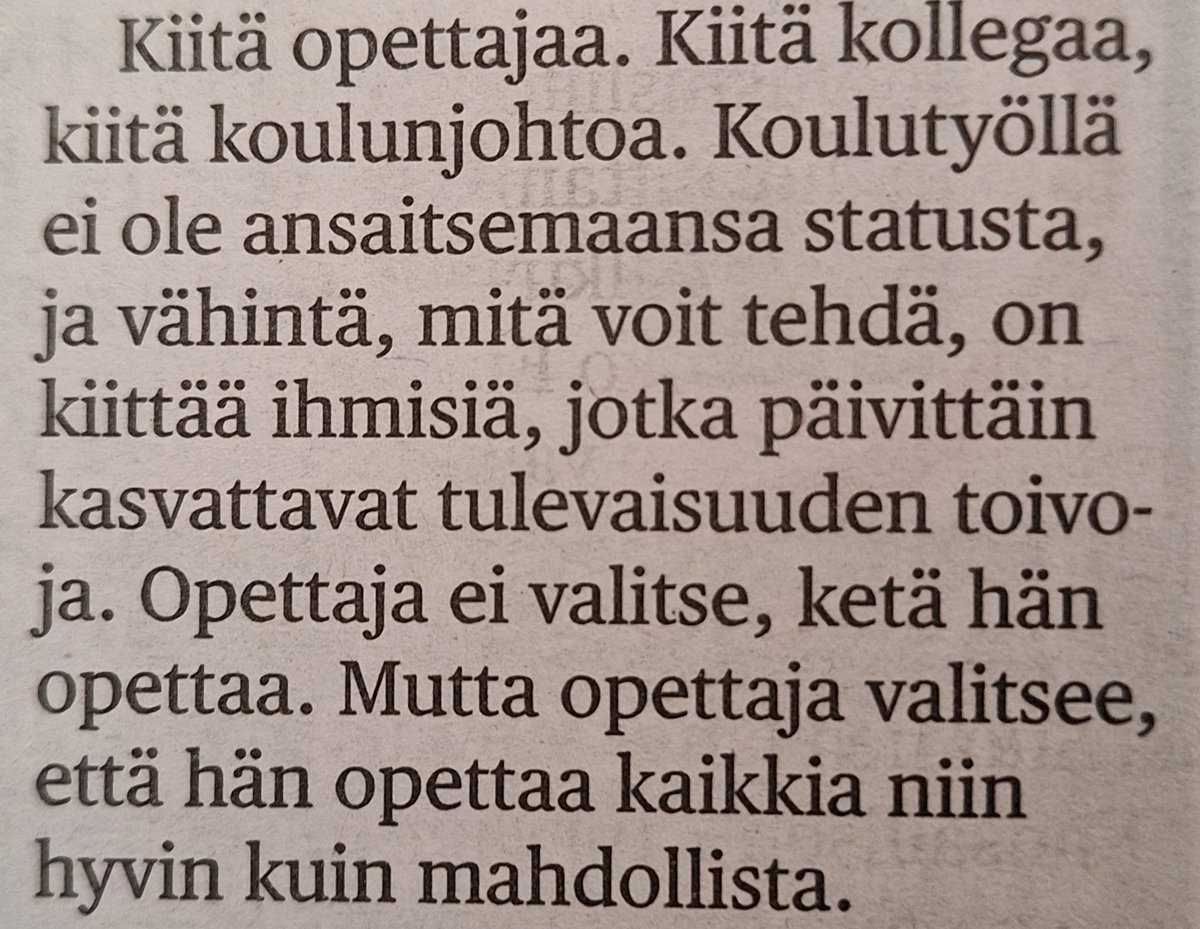 Hieno mielipide, kiitos tästä! 💙💛 <a href="/hsfi/">Helsingin Sanomat</a> <a href="/DufvaVeli/">Veli-Pekka Dufva</a>