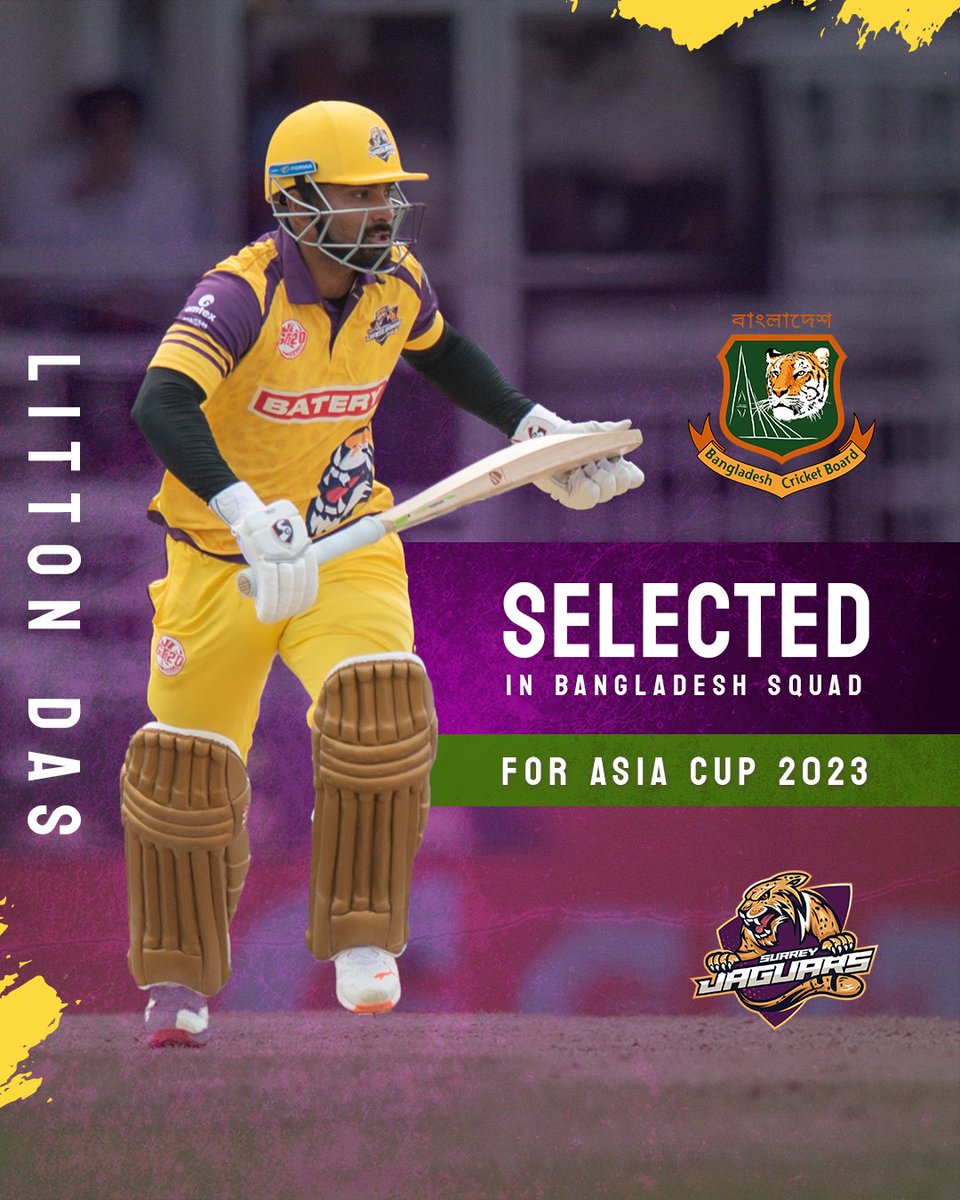 🇧🇩🏏 National Duty Calling for BigCat Litton Das! 📞🌟 Represent Bangladesh in the highly anticipated Asia Cup 2023!