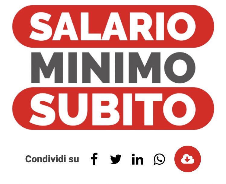 Metti la tua firma a supporto di una retribuzione giusta e per il salario minimo.

salariominimosubito.it

#salariominimo 
#salariominimosubito
