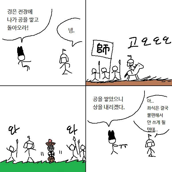 전장에서 공을 쌓은 장수 