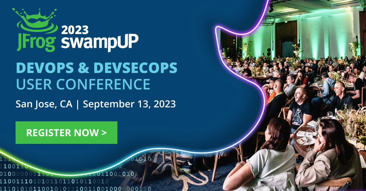 Chris_Kokh's tweet photo. Calling all DevOps and DevSecOps pros! #swampUP 2023 in San Jose is THE event to gear up for tech's next challenges! Gain insights from top-notch tech experts, explore practical demos and build a more secure digital ecosystem. Secure your spot now! https://t.co/Ce0TOBh2Hh https://t.co/5HWQSYyPeF