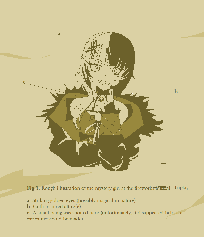 MarjinAlias's tweet photo. Based on the very first prompt that Shiori~n posted!

I decided on integrating it into something that will put all the other prompts into a single narrative!🎇👁‍🗨

#ShiorinSketch #ShiorinStories https://t.co/J2x37LPaIh