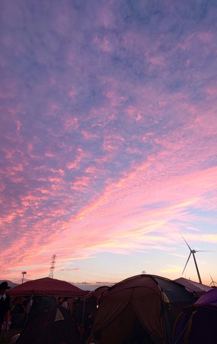 ライジング、2日目の夕焼け綺麗だったなー