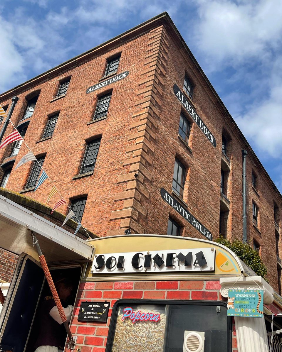 theAlbertDock's tweet photo. 🍿 This time next week will see the return of the world’s smallest picture house @theSolCinema returning to the dock on 19 &amp; 20 August. ⁠
⁠
Located in Anchor Courtyard, guests can attend a FREE show between 11am-3pm on both days,

Find out more https://t.co/bH755wTexq https://t.co/N4R82c1Y9H