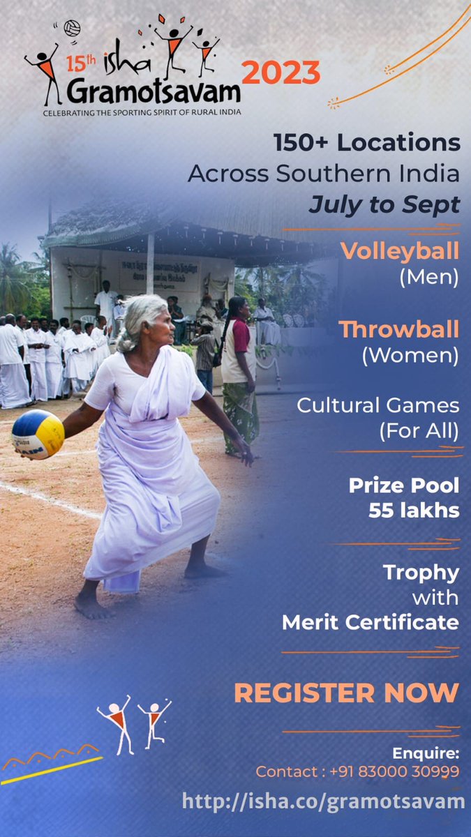 Shalini75383220's tweet photo. Gramotsavam is India's biggest unforgettable celebration, where the vibrant energy of rural India meets the excitement of a mega sports festival that will witness 60,000 players from more than 25000 villages, an incredible sight to behold.
#IshaGramotsavam https://t.co/xdLpv1uDL3