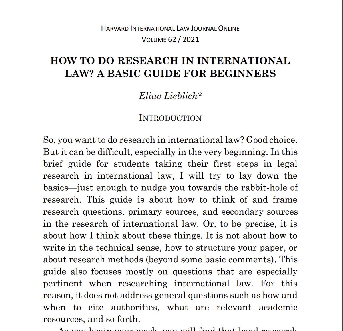 For those of you starting the school year, here's the annual bump of my basic guide about research in international law :) Download here: papers.ssrn.com/sol3/papers.cf…