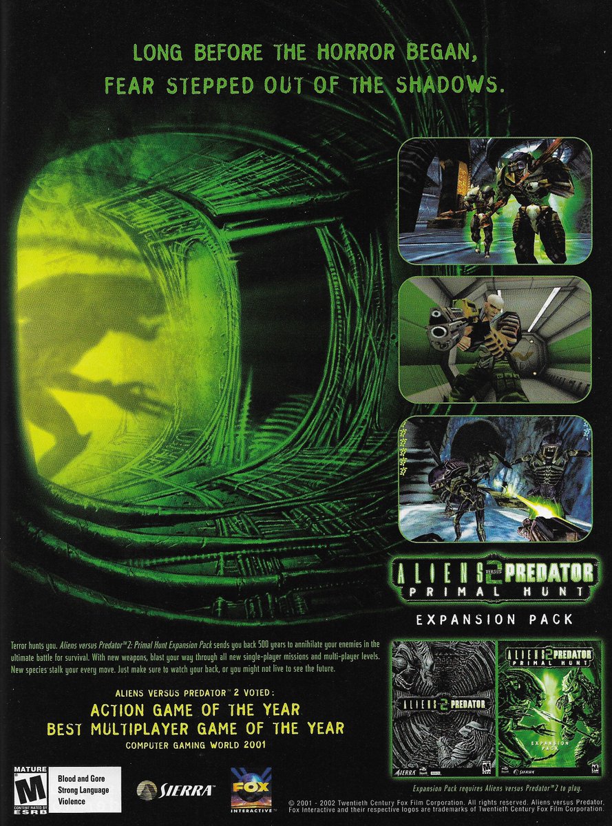 avpgalaxy's tweet image. Today marks the 21st anniversary of Primal Hunt, the expansion for #AliensvsPredator2 which released in the US on the 13th of August 2002. The European release would follow on the 16th. #AliensvsPredator2PrimalHunt #Xenomorph #Yautja #PredAlien #AlienvsPredator