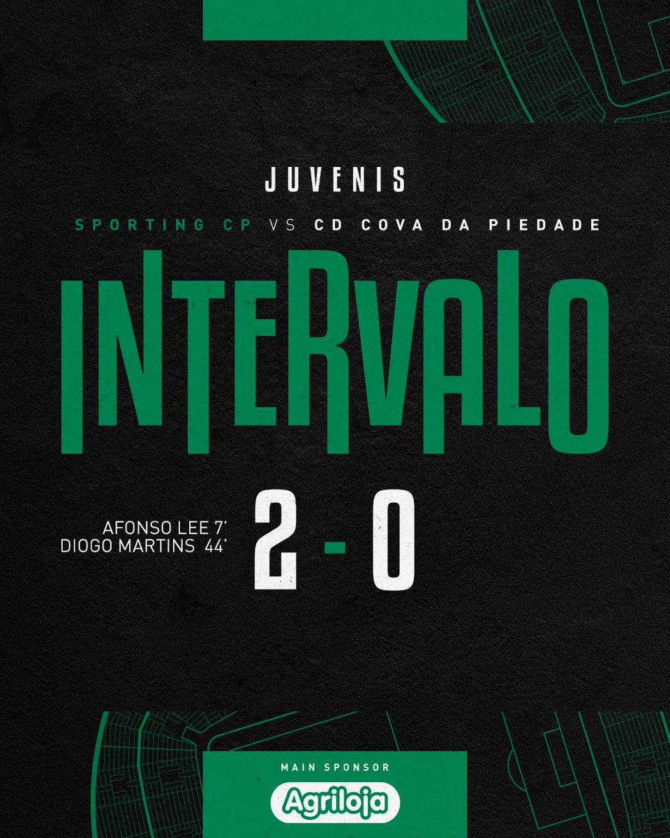 SportingCP's tweet photo. #JuvenisSCP | ⏸ Os Leões vão para o Intervalo em vantagem no marcador.
#SCPCDCP https://t.co/EIajrKltiI