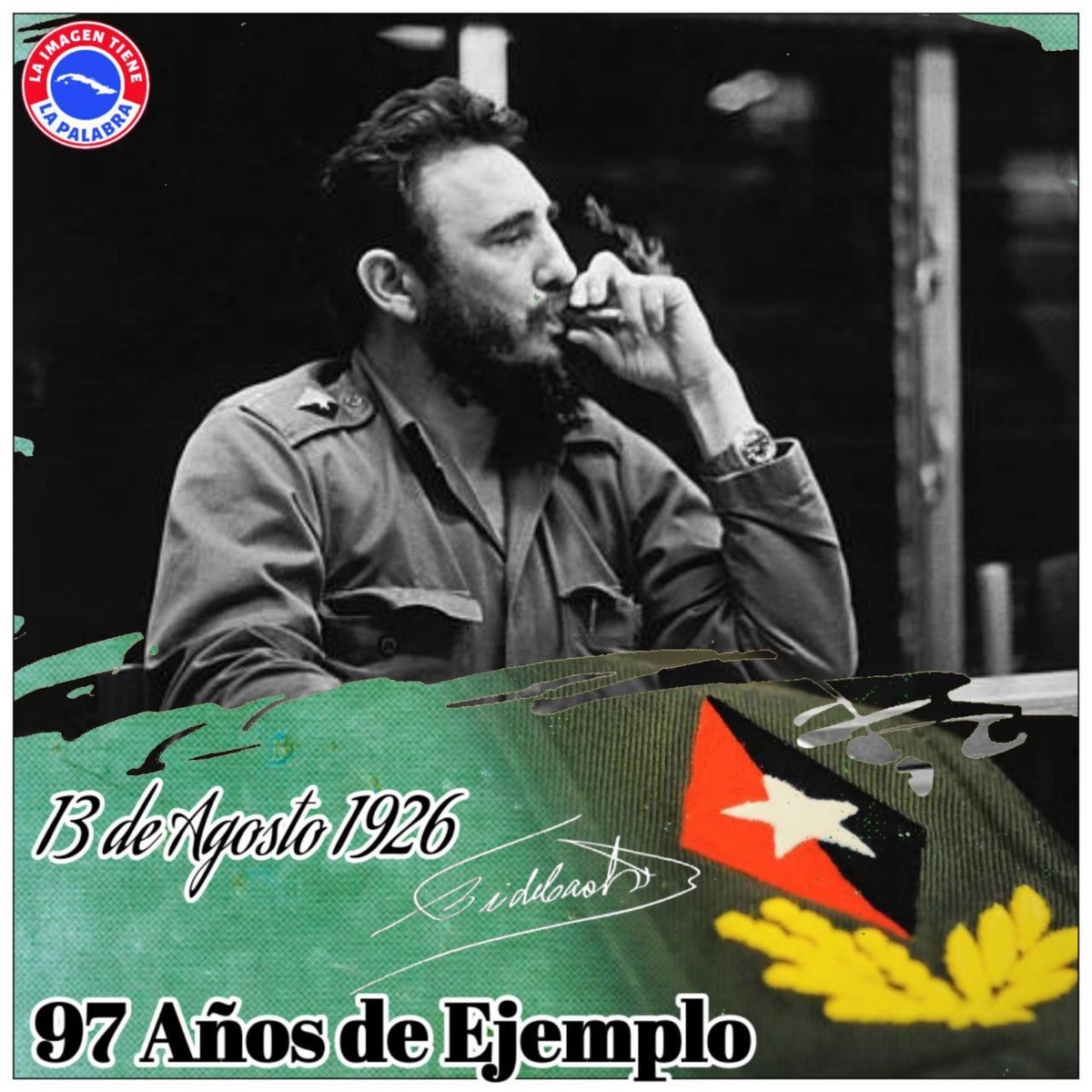 Buenos días 🇨🇺, buenos días 🌏. Hoy estamos de fiesta nuestro #FidelPorSiempre cumple 97 años. Muchas felicidades. #MunicipioPilón #ProvinciaGranma <a href="/DiazCanelB/">Miguel Díaz-Canel Bermúdez</a> <a href="/DrRobertoMOjeda/">Dr. Roberto Morales Ojeda</a> <a href="/CapoNapoles/">Yanaisi Capó Nápoles</a> <a href="/centrofidel/">Centro Fidel Castro Ruz</a>