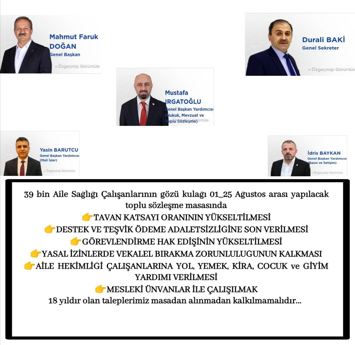 ASÇler IŞIKHANveKOCA sesleniyor
Ailehekimliği ASÇileGÜÇLÜDÜR
SynIŞIKHANveKOCA ASÇlermağdur
<a href="/isikhanvedat/">Prof. Dr. Vedat Işıkhan</a> <a href="/drfahrettinkoca/">Dr. Fahrettin Koca</a> <a href="/SSMahmutFaruk/">Mahmut Faruk DOĞAN</a>
#MemurunTisTakibi