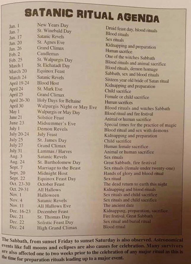 greattrib's tweet image. #StemExpress #PlannedParentHood #SnowWhite Body Parts Express + Satanic Ritual Calendar