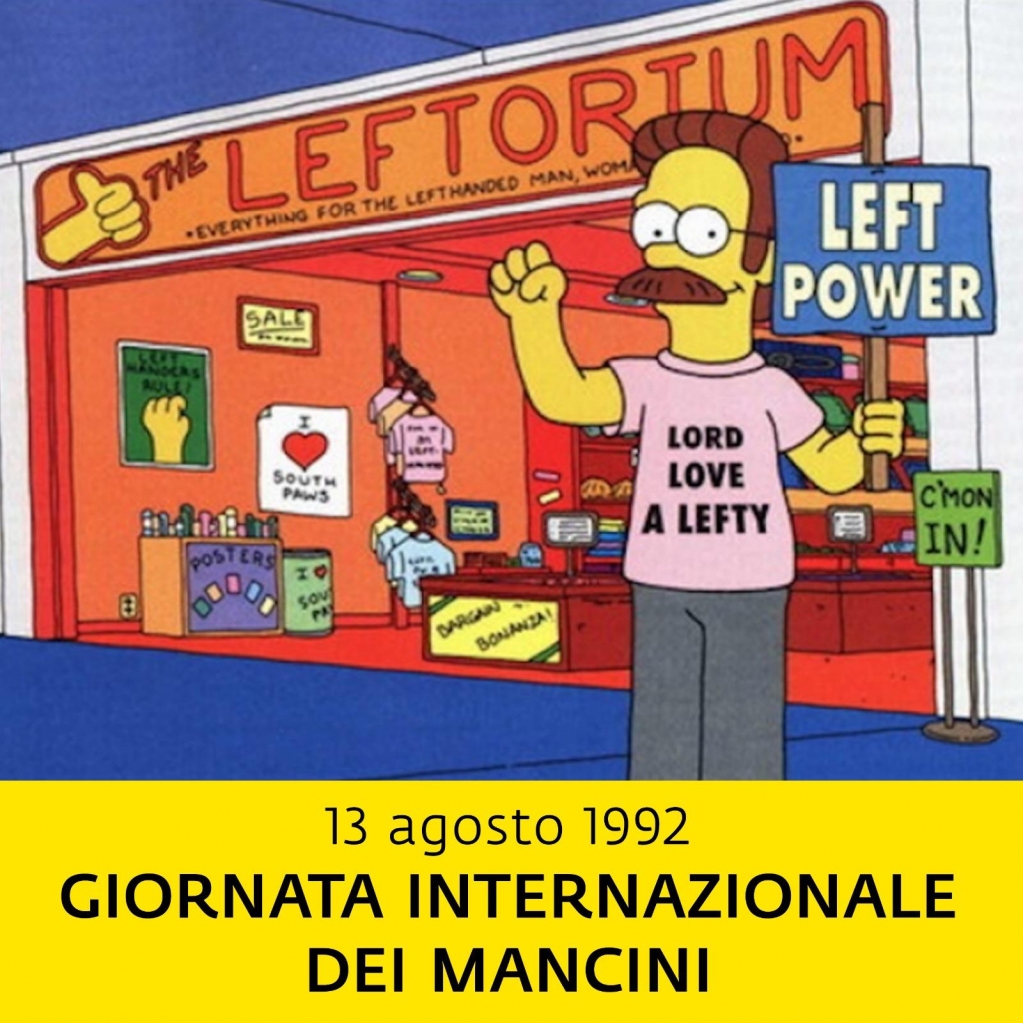 UAAR_it's tweet photo. Oggi è la giornata internazionale dei #mancini.
Per secoli la tradizione religiosa ha condannato l'uso di quella che era ritenuta la mano "del diavolo".
Come però dimostra Ned Flanders, si può essere cristiani e pure mancini 😅 https://t.co/oWkK3Wn7lx