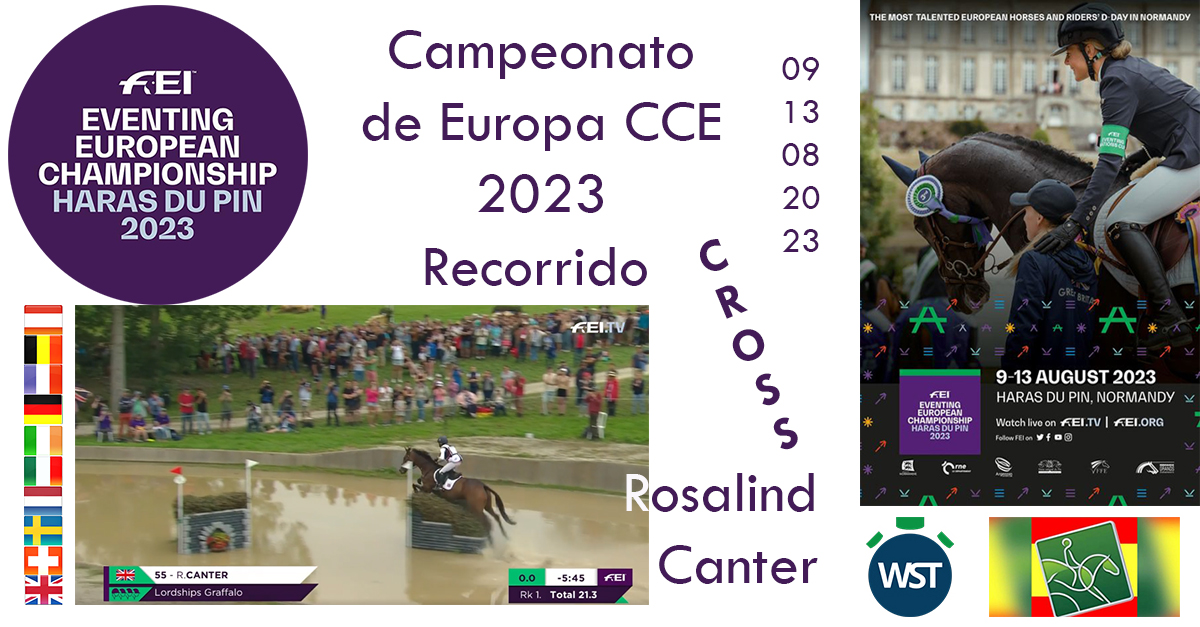 's tweet image. 🐴 Recorrido CROSS Rosalind CANTER con LORDSHIPS GRAFFALO - Campeonato de Europa CCE/2023 - 09-13AGO2023 ▶️ acortar.link/CBzfMr ◀️ ▶️CCEEVENTING: acortar.link/VIhOAo ◀️ @ACCEE / #CCEspaña #Eventing - Por favor...RETWITTEAR 🐴 @FEI_Global #HARASDUPIN