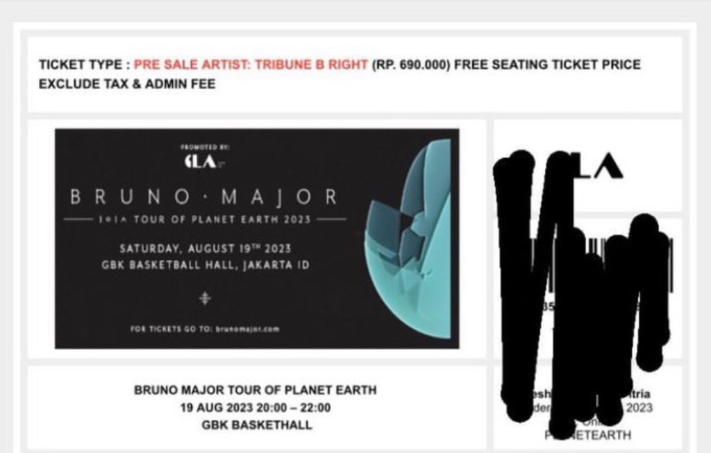 ajvow's tweet photo. 📍WTS Ticket Bruno Major Tour Of Planet Earth In Jakarta📍

💎Tribune A / B (3 Tix) - Normal Price
💎Festival A (2 Tix) - Normal Price

🔫Trusted / Diurus Sampai Fisik

#BrunoMajor #BrunoMajorInJakarta #BrunoMajorInJKT #wtb #wts #zonajajan #zonauang https://t.co/Vu23EgS67s