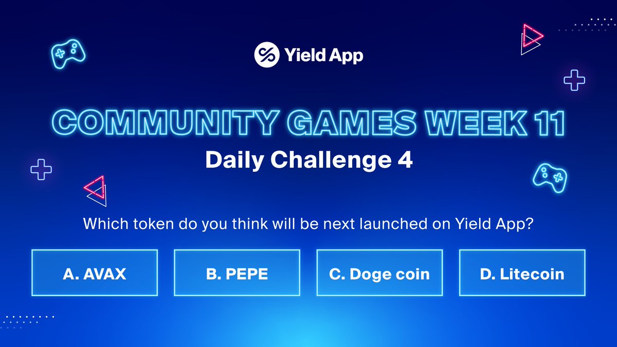 YieldApp's tweet photo. Tell us which token you think will make an appearance next on Yield App 🔮
#YieldAppGames #DailyChallenge4 https://t.co/sIFjTYnnx0