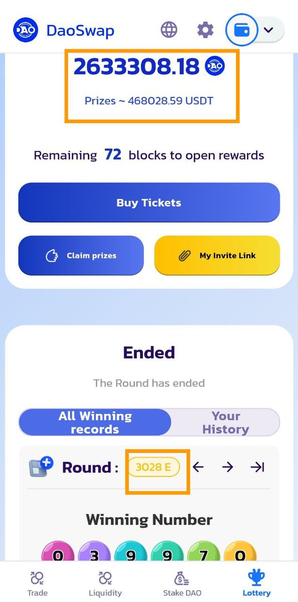 dao_officials's tweet photo. 💥💥💥Wowwwww！🚀🚀🚀

Congratulations to the Super Grand Prize winner, who won a 10% share of the entire prize pool in round 3028E of the lottery draw, about 220,000 DAOs  !!!🎉🎉🎉

Come and buy a lottery ticket, you will be the next winner!🔥🔥🔥
Link：https://t.co/INYwF7b8pr https://t.co/dBH7cjIiCa