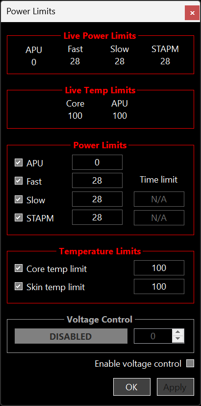 logan_booker's tweet photo. Couldn't help myself... add power limit and temperature controls as well. https://t.co/52GKaRKxEp