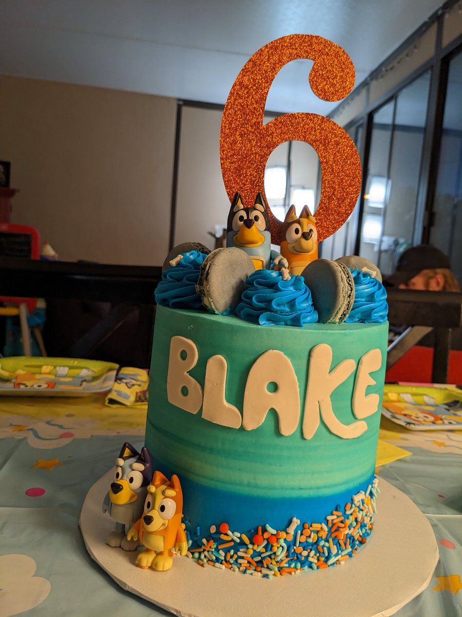 Michhenn9900's tweet photo. When your precious girl wants a 'Bluey' birthday...
.
.
.
.
.
.
.
.
Exhaustion ensues! 😂 😂

Seriously, we just had such a fun time celebrating our little darling and giving her "the best birthday EVER"🎉!

Do your kiddos watch Bluey? https://t.co/SUtUeV7gpN