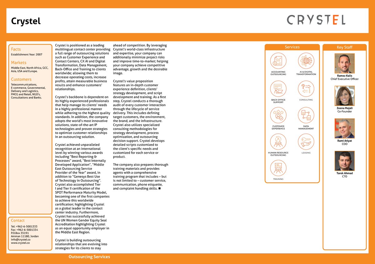 MediaScopeLLC's tweet photo. Read the @crystelco  profile in "Who's Who in Jordan's ICT" 2023, published by MediaScope.
Online profile: https://t.co/0ea2zbuRnK
Download complete directory (PDF): https://t.co/DL1MLXKY2d https://t.co/XeveLVaHSf
