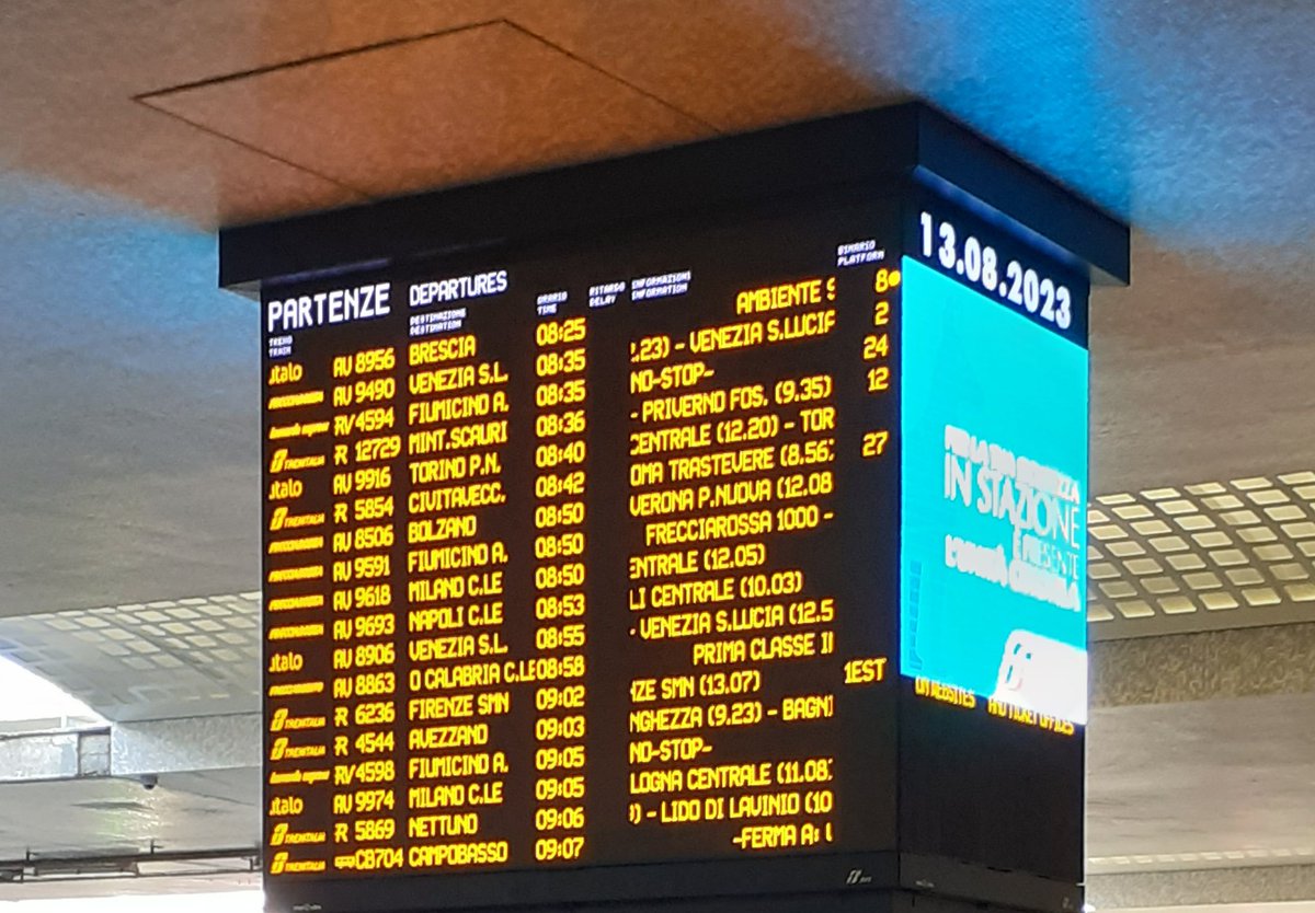 Oggi è una domenica di Agosto? 🤔 Il treno diretto da #Roma Termini per <a href="/pompeii_sites/">Pompeii Sites</a> non esiste! Quello delle 8:53 termina a #Napoli Centrale alle 10:03

<a href="/g_sangiuliano/">Gennaro Sangiuliano</a> <a href="/MiC_Italia/">Ministero della Cultura</a> <a href="/fsitaliane/">Ferrovie dello Stato Italiane</a> <a href="/ItaloTreno/">Italo Treno</a>