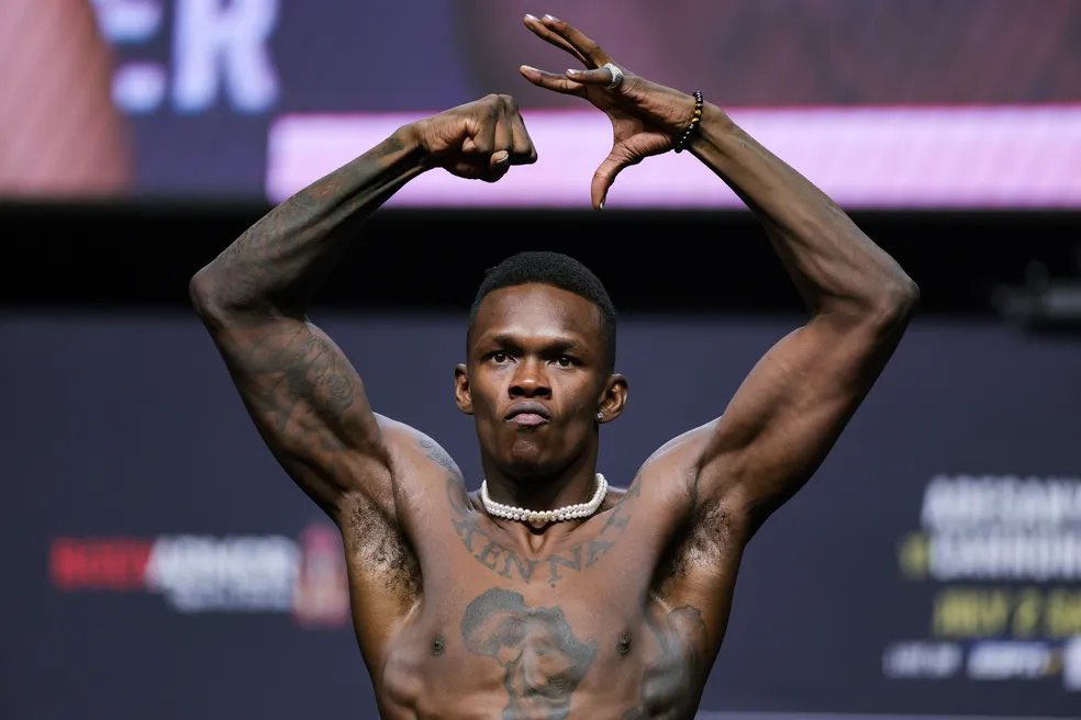 sovacos1's tweet photo. Sovaco do Israel Adesanya https://t.co/9TKfQb4vUI