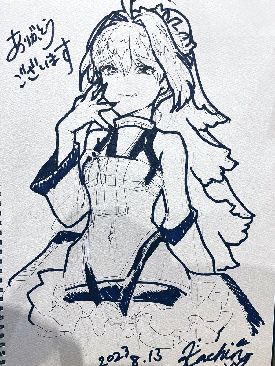 撤収しましたー😊
バタバタしてご挨拶行けませんでしたが来てくださった方々ありがとうございました🙏✨
今回もスケブ描いていい思い出✨ 