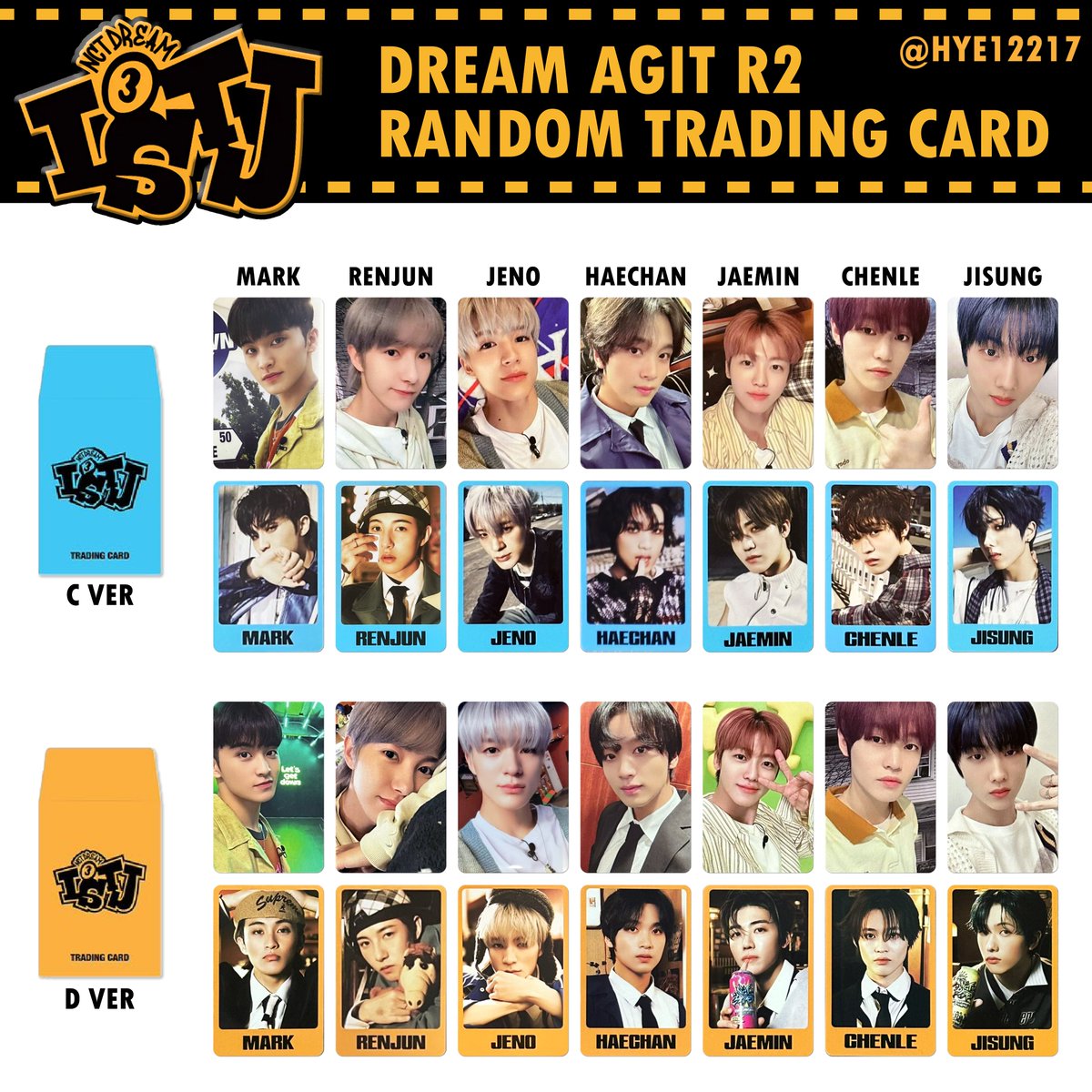 ドリム ISTJ Agit トレカ D スペシャル マーク NCT DREAM ISTJ DREAM AGIT R2 TRADING CARD TEMPLATE 엔시티드림 ISTJ