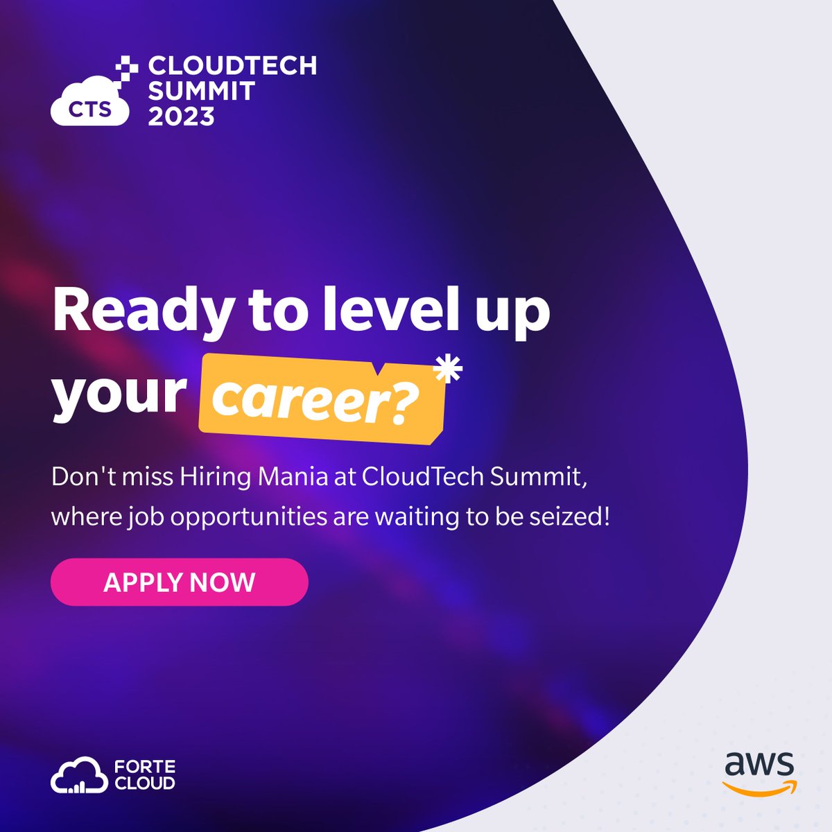 Forte_Cloud's tweet image. Calling all job seekers and fresh graduates!🎓🌟 Join us at CloudTech Summit for Hiring Mania, a one-of-a-kind opportunity to discover exciting job opportunities &amp;amp; connect with top companies

Register now eu1.hubs.ly/H04XLqR0

#CloudTechSummit #HiringMania #CareerOpportunities