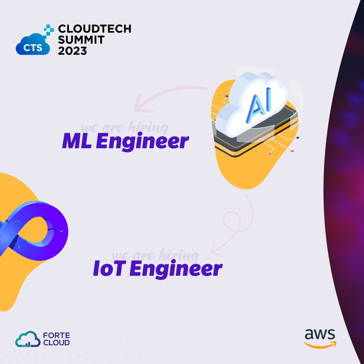 Forte_Cloud's tweet image. Calling all job seekers and fresh graduates!🎓🌟 Join us at CloudTech Summit for Hiring Mania, a one-of-a-kind opportunity to discover exciting job opportunities &amp;amp; connect with top companies

Register now eu1.hubs.ly/H04XLqR0

#CloudTechSummit #HiringMania #CareerOpportunities