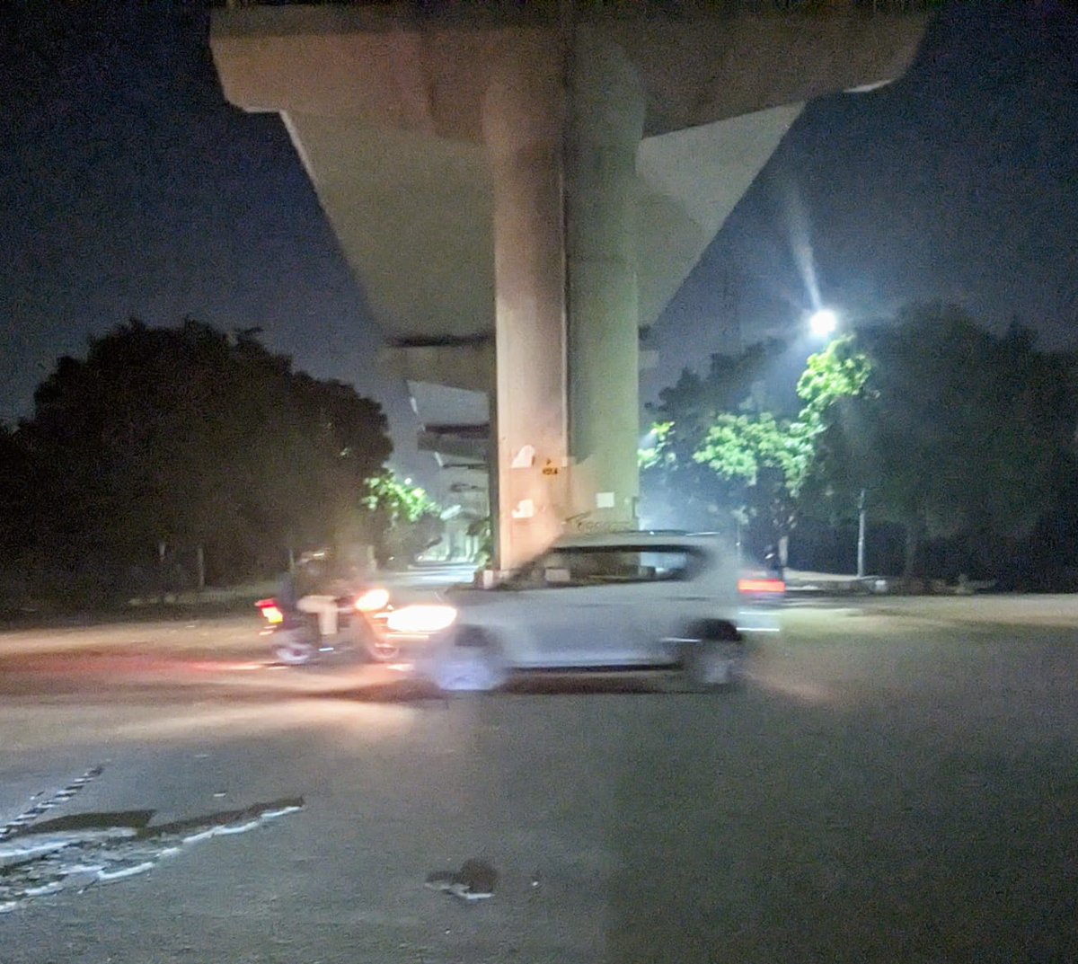 This was an short escape where a car and motorcycle were about to collide due to blind spot. 
Look into this as Urgent matter
<a href="/UPGovt/">Government of UP</a> <a href="/dgpup/">DGP UP</a> <a href="/noida_authority/">NOIDA Authority</a> <a href="/CeoNoida/">CEO, NOIDA Authority</a>
<a href="/CP_Noida/">CP Noida</a> <a href="/dmgbnagar/">DM NOIDA Gautam Buddha Nagar</a> <a href="/narendramodi/">Narendra Modi</a>
<a href="/noidapolice/">POLICE COMMISSIONERATE GAUTAM BUDDH NAGAR</a>