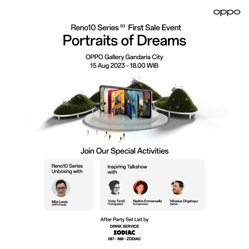 OPPOIndonesia's tweet photo. Yuk, ikutan OPPO Reno10 Series 5G First Sale Event!🎉

Banyak kejutan menanti buat kamu yang hadir, catat detailnya:

📅15 Agustus 2023, 18.00 WIB.
📌OPPO Gallery Gandaria City, Jakarta.
Pastikan kamu isi form ini: https://t.co/T9uSGvniH4

#ThePortraitExpert
#OPPOReno10Series