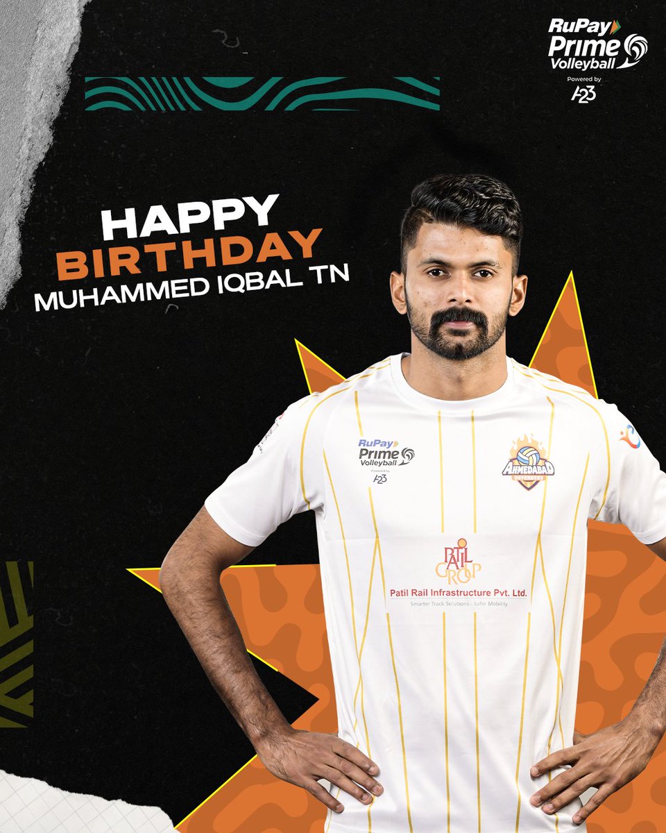 PrimeVolley's tweet image. Here's wishing the @Amd_Defenders fierce blocker Muhammed Iqbal TN #HappyBirthday 🎂

The experienced campaigner was a part of the #DamdaarDefenders team that lifted the 🏆 in #PVL2023 👏

#RuPayPrimeVolley