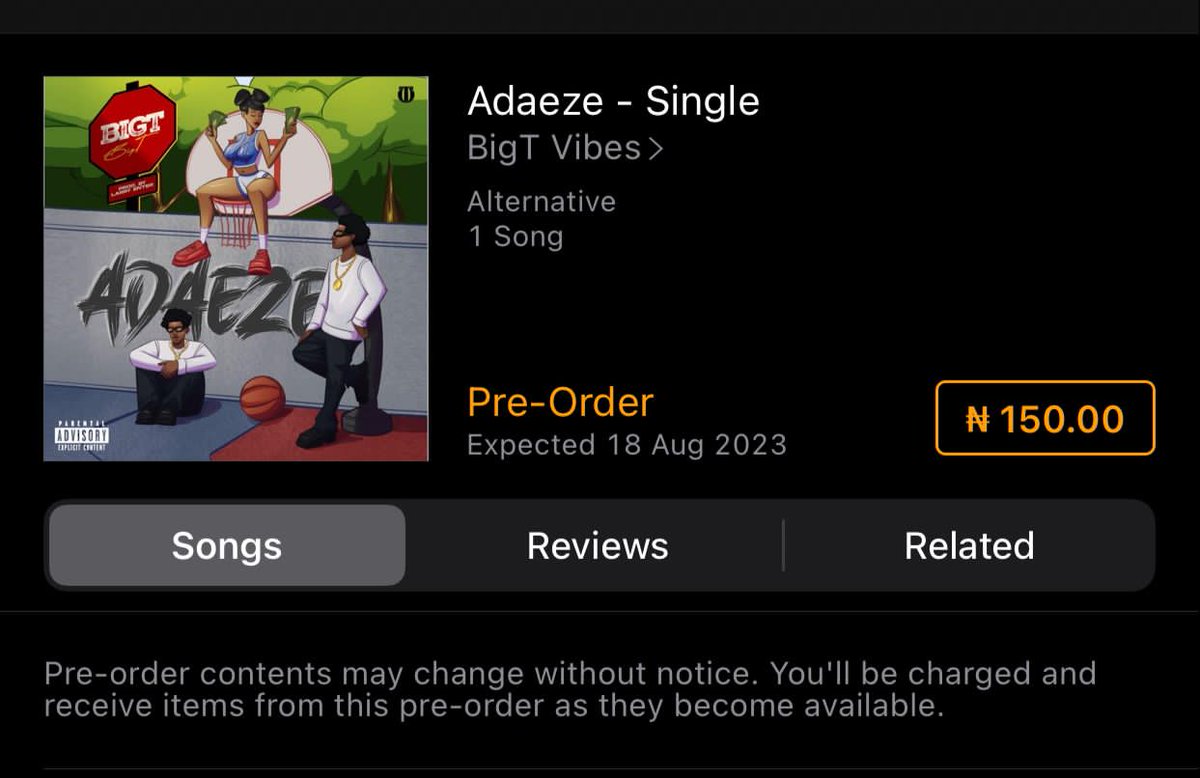 OTRecords_'s tweet image. To Pre Order On Apple Music

—&amp;gt; Go to ITune Store
—&amp;gt; Search for BigT Vibes Adaeze
—&amp;gt; Click On The Option and Pre Order.
—&amp;gt; Take a Screenshot and send to me

Stand a Chance to get Merch from OT Records.