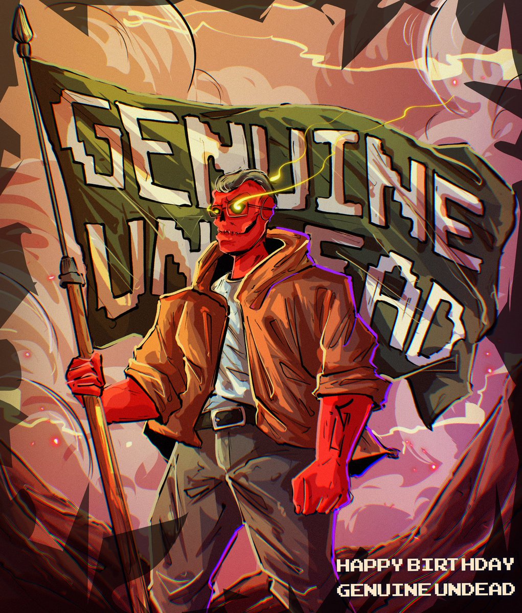 cosoart's tweet photo. Happy Birthday Genuine Undead! 💀💀

#GenuineUndead #1yeardonemoretogo https://t.co/ZpCq9dJOoW