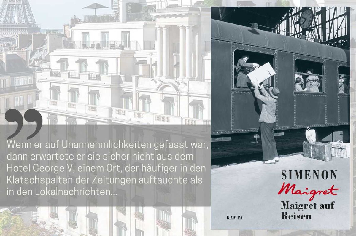 #Buchbeginn @buchbeginn

"Am lästigsten sind die Fälle, die anfangs so alltäglich scheinen, dass man ihnen keine Bedeutung beimisst."

George Simenon
Maigret auf Reisen (1958)

Ein toter engl. Milliardär, eine illustre Gesellschaft im Hotel George V und Maigret mittendrin.