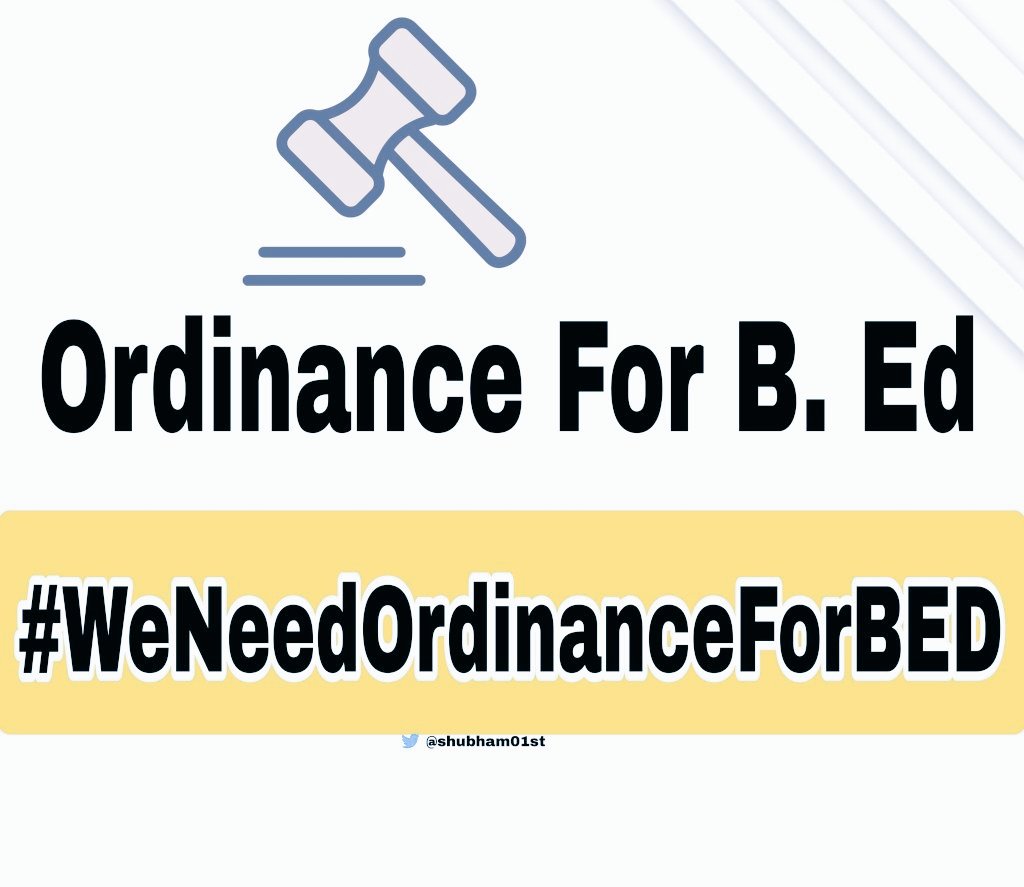 prakashdevsing1's tweet photo. #WeNeedOrdinanceForBED
@aajtak @BBCHindi @dpradhanbjp @indiatvnews @MHRD @myogiadityanath @ncteDelhi @NewsNationTV @PMOIndia @rashtrapatibhvn https://t.co/4J9EhSDKgH