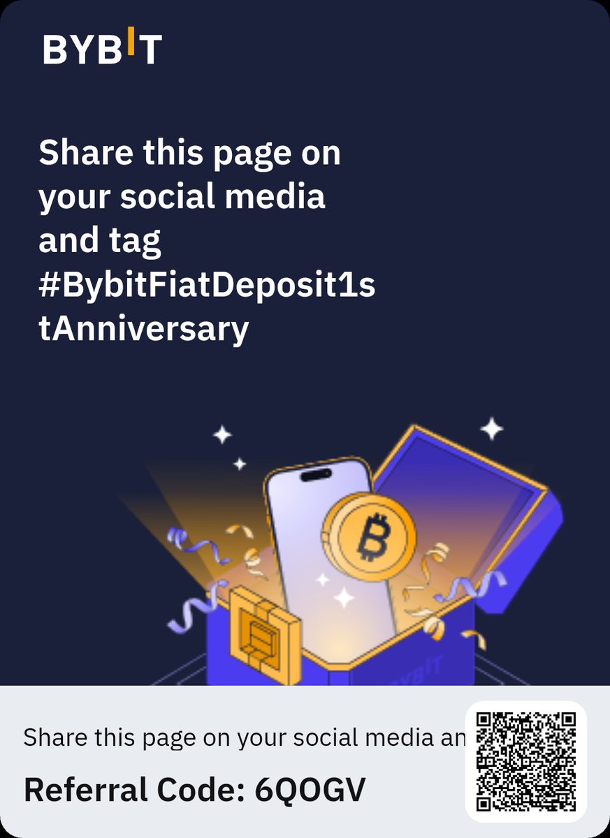 Complete social media and deposit tasks to win an iPhone, USD coupons and more exclusive rewards! bybit.com/promo/global/f…
bybit.com/promo/global/f…
#BybitFiatDeposit1stAnniversary