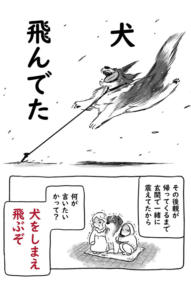 犬をしまえ、飛ぶぞ 大事な物は全部しまえ、マジ飛ぶぞ #犬をしまえ #漫画が読めるハッシュタグ