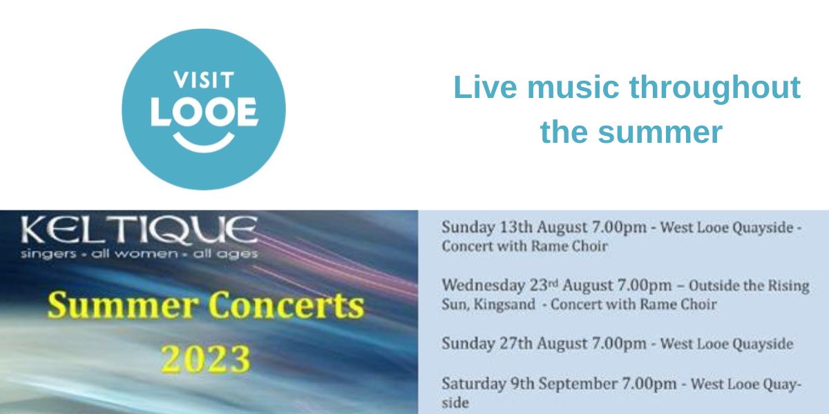VisitLooe's tweet photo. Based in Looe, Keltique is a thriving and passionate vocal group of women of all ages and musical abilities, who share one thing – a love and enthusiasm for the music they sing.
Pop down to the West Looe Quayside tonight to hear them live.
#Looe #VisitLooe #LiveMusic https://t.co/G1Kwo2O4m0